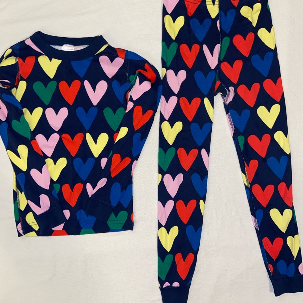 Hanna Andersson Colorful Hearts PJs